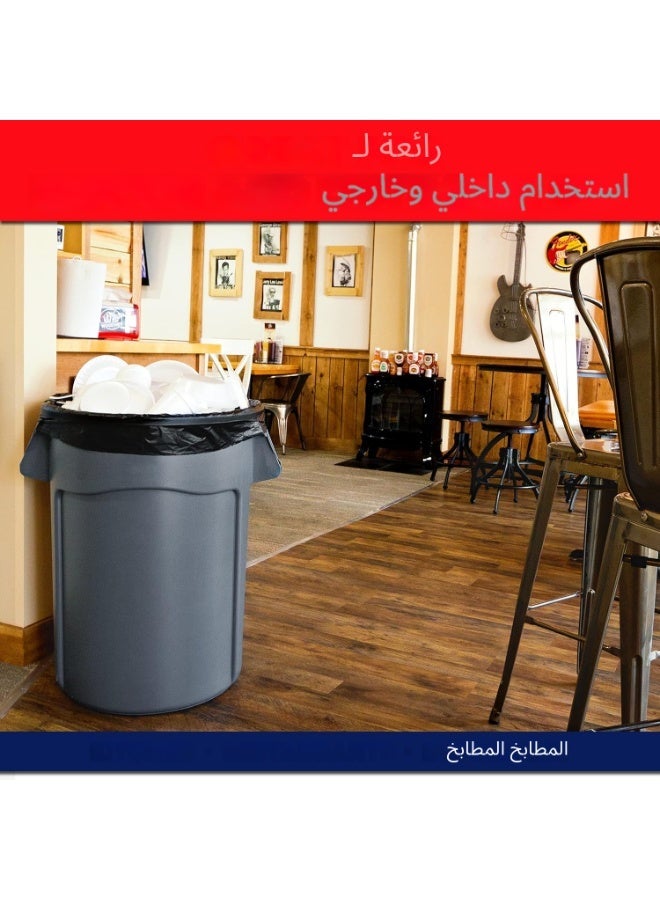 تشيندا ٥٠ قطعة أكياس قمامة سوداء كبيرة جداً (٥٥-٦٠ غالون، ٨٠×١٠٠ سم)، أغطية قواعد قمامة سميكة، مناسبة للمنزل والمكتب والفندق والخارج والحدائق وإدارة الممتلكات والمناطق التجارية - Image 4